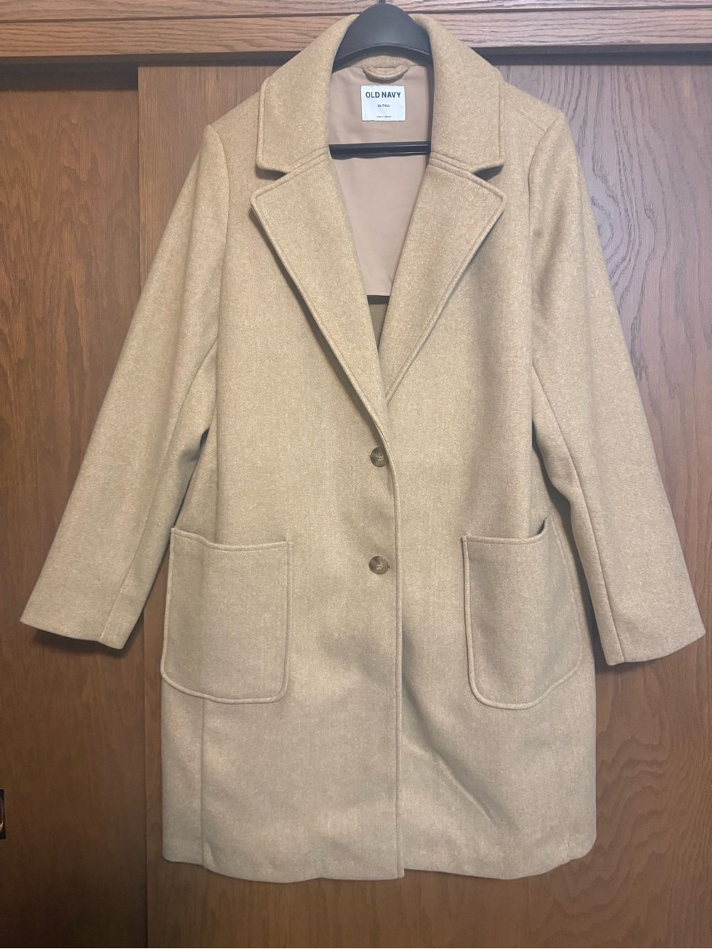 Old Navy Women's Tan Single-Breasted Pea Coat